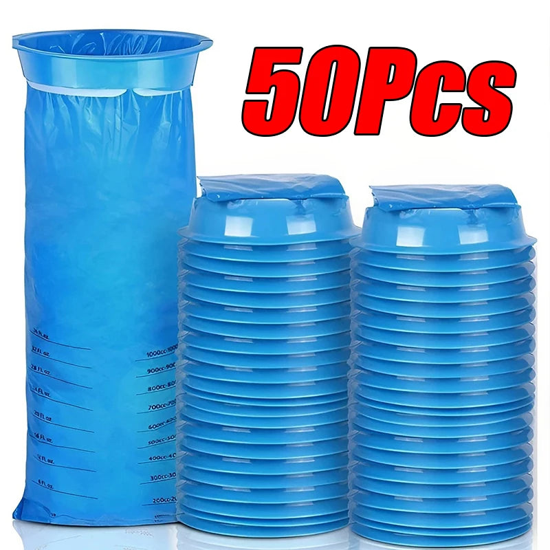 5-50Pcs 1000ML Portable Disposable Travel Car Airplane Motion Sickness Nausea Vomit Cleaning Bag Clean Eco-Friendly Plastic Bag