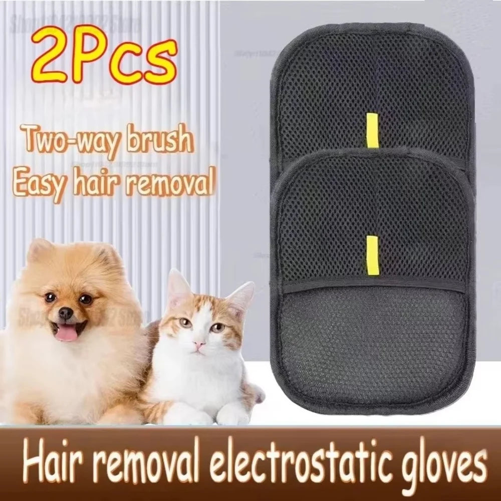 Pet Hair Cleaning And Collection Gloves Pet Double-sided Multi-functional Beauty Glove Tool Reduce The Pressure Of Pet Ownership