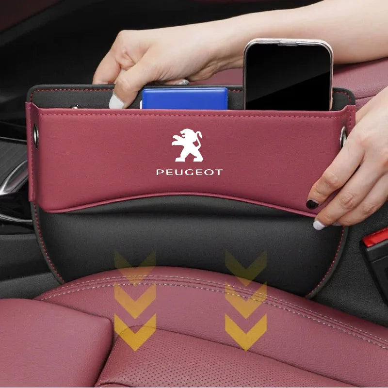 Multifunction Car Seat Gap Organizer Storage Box Pocket Universal For Peugeot 308 408 508 RCZ 208 3008 2008 206 307 Accessories