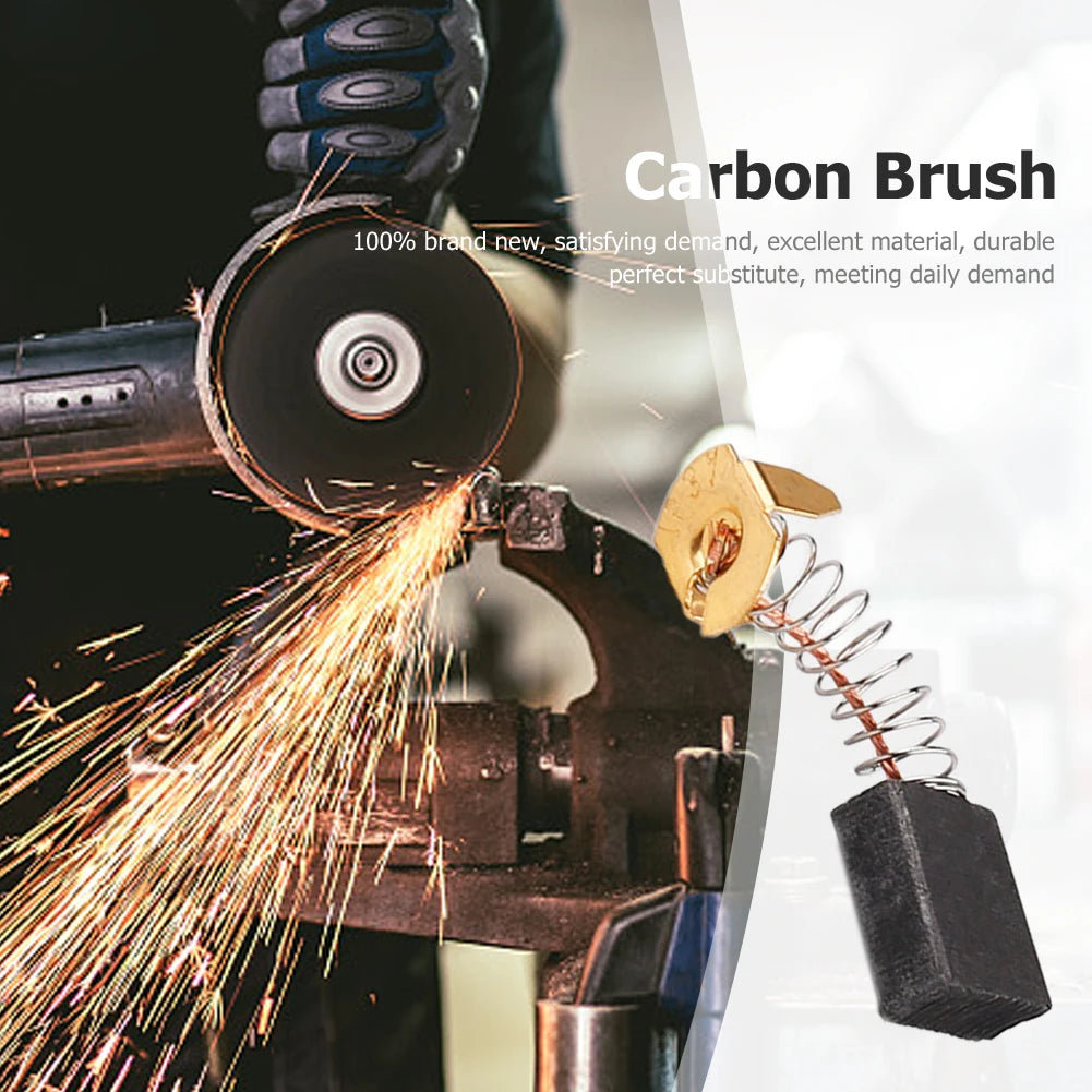 10pcs Electric Hammer Drill Grinder Replacement Parts Carbon Brush Electric Hammer Cutting Polishing Machine Electric Tools