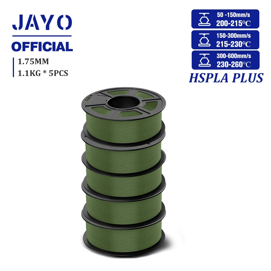 JAYOPLA Plus  Filament 600mm/s 1.75mm High Speed  PLA+ 3D Printer Filament High Flow 3D Printing Mateials Fit Most 3D Printers