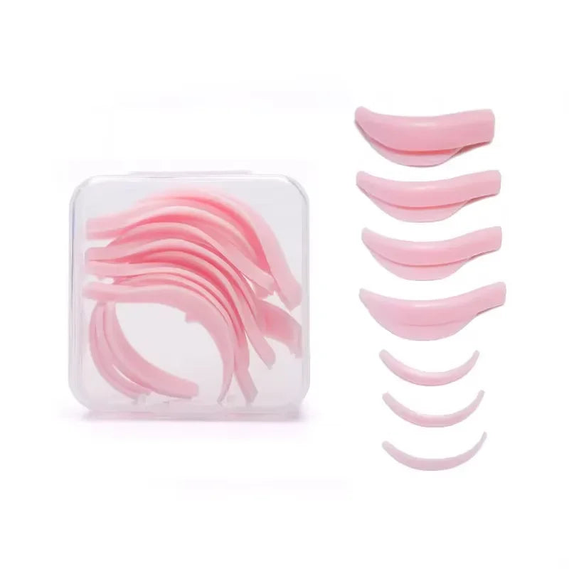 Wholesale  7Pairs Silicone Eyelashes Perming Curler Reusable Lash Lift Shield Pads Eyelash Lifting Tools Eyelash Perming Pads