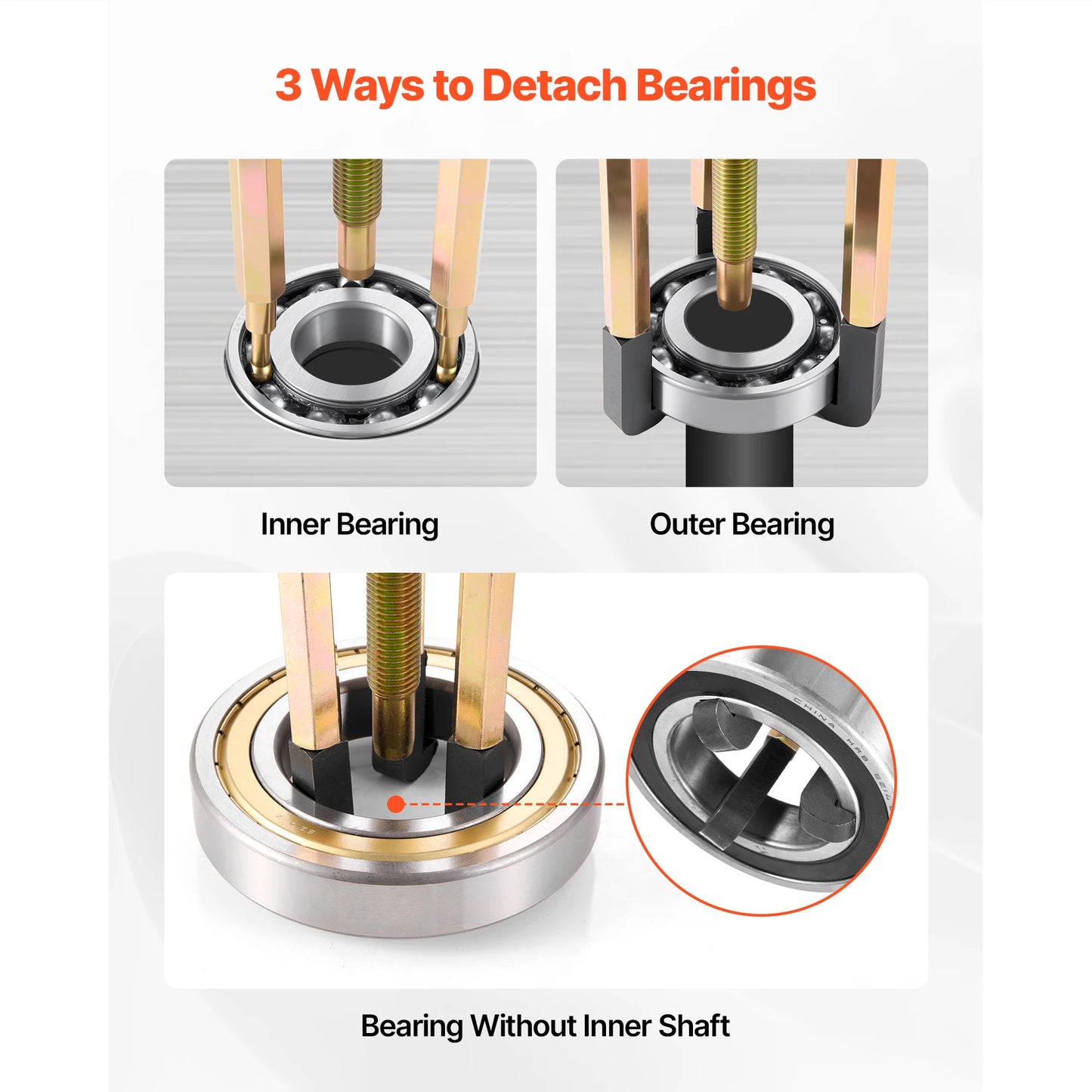 SucceBuy 36-in-1/21-in-1 Bearing Puller Set 3-Jaw Hook Puller for Internal External Bearings and Bearing Without Inner Shaft