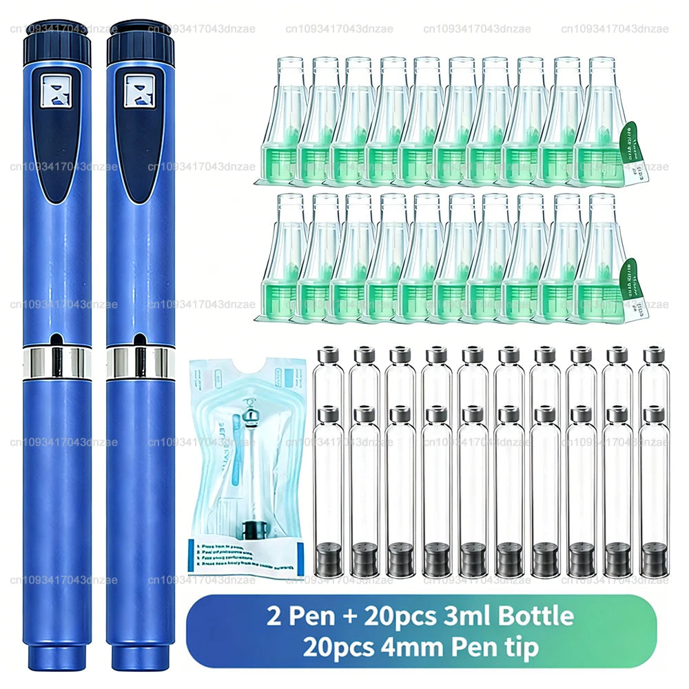 Aluminum Magic Pen Kit Cartridges 3ml Empty Cassette Bottle Individual Packaging Disposable 4mm Pen Tip for Lilly Insulin Pen