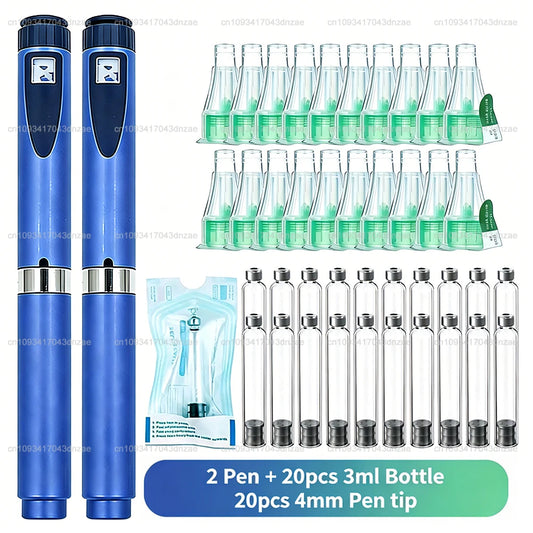 Aluminum Magic Pen Kit Cartridges 3ml Empty Cassette Bottle Individual Packaging Disposable 4mm Pen Tip for Lilly Insulin Pen
