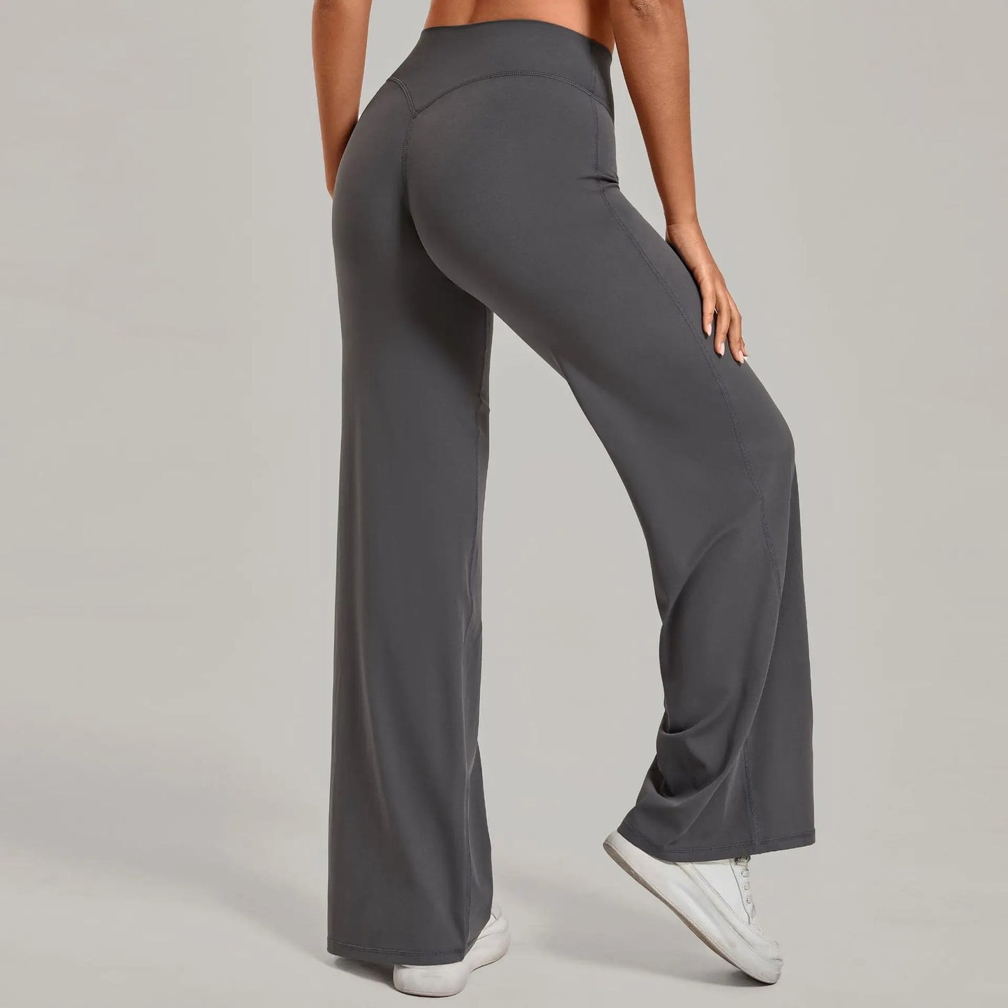Women's Pilates Yoga Pants Sports Fitness Flared Peach Hip-lifting Leggings Outdoor Workout Training Running Casual Trousers
