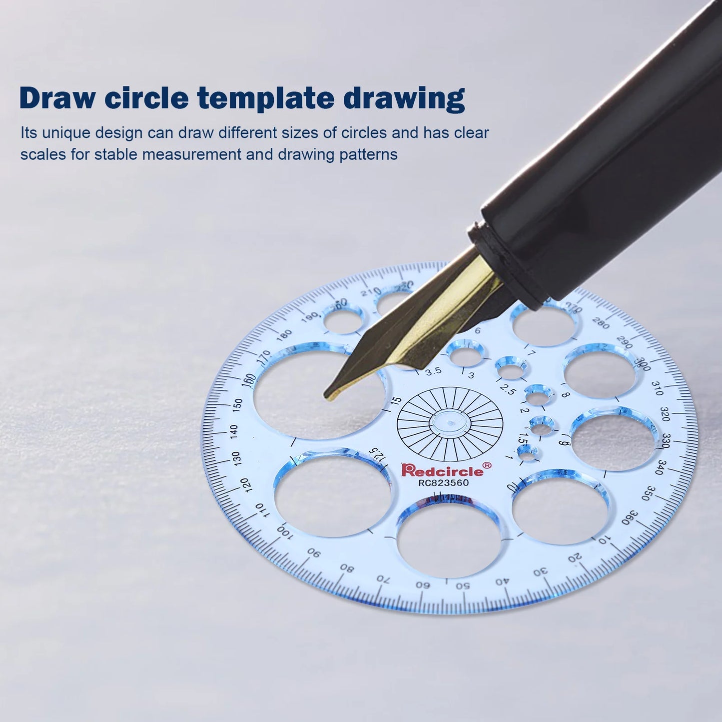 5-1PC Multifunction Geometric Template Plastic Measuring Ruler Circles Drawing Shape Geometric Drawing Stencils Tools for Office