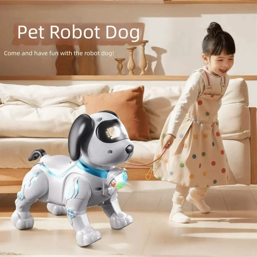 Plastic Electronic Robot Dog Toy with Light Interactive Touch Pets Toys Robotic Dogs Programmable Smart Electronic Stunt Pet