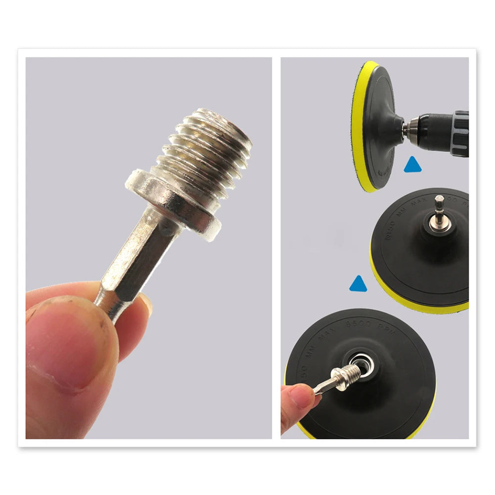 M10 M14 1/4 6mm Hex Connecting Rod Adapter Hand Electric Drill Polisher Grinder Adapter Rod Metal Polishing Disc Connection Rod