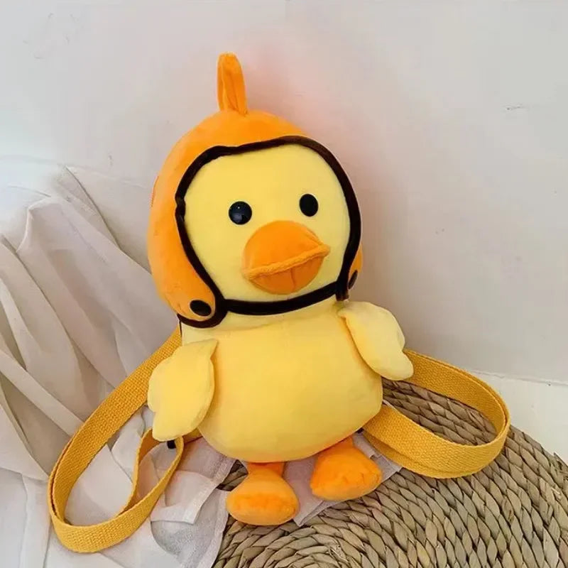 33cm Small Yellow Duck Plush Backpack Kawaii Stuffed Animal Duck Bag Cartoon Cute Soft Schoolbag Girls Boys Girls Gifts