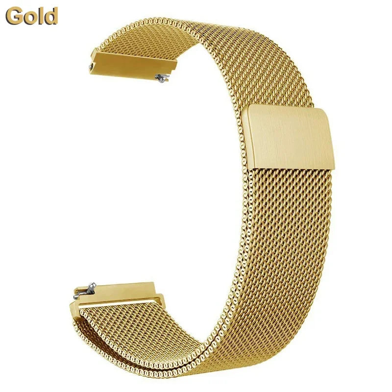 22mm 20mm Stainless Steel Band For Amazfit GTR 47mm 42mm Pace Stratos 2 3 Bip 3 5 6 Bracelet Strap For Amazfit GTR4 3 2/Active 2