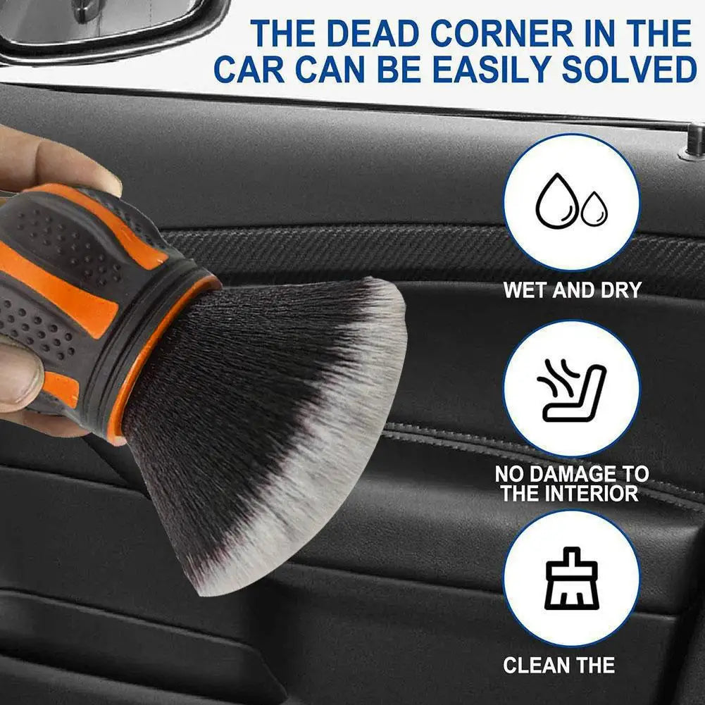 Car Interior Detail Brush Cleaning Maintenance Car Air Conditioner Air Vent Dust Soft Bristle Brush Car Cleaning Care Brush