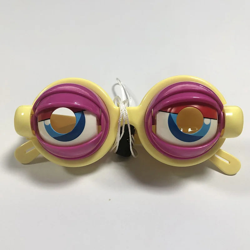 Funny Prank Glasses Novelty Creative Toy Crazy Eyes Blink Big Eye Makeup Party Cosplay Dress up Game Kid Girl Boy Gift Toy
