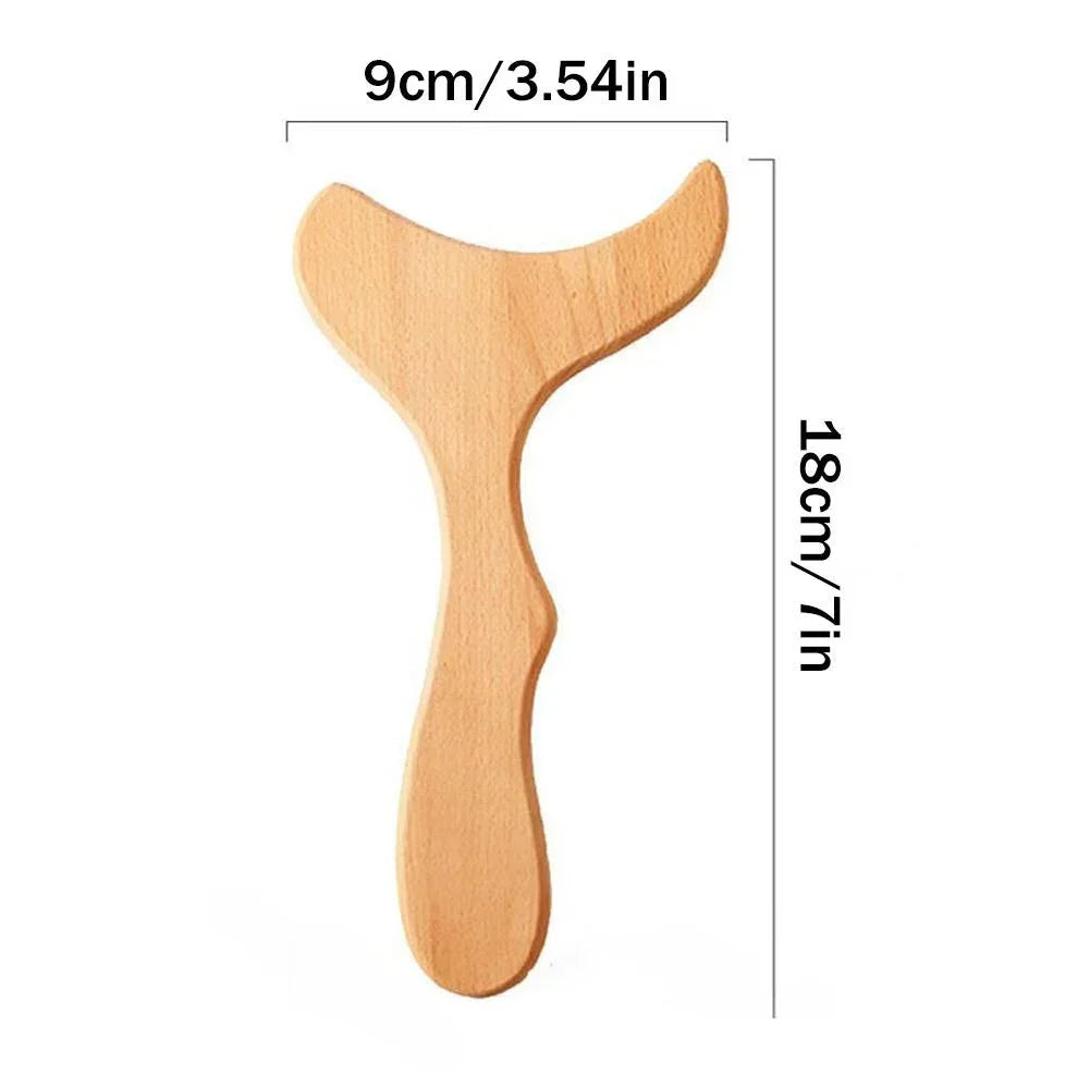 Wooden Body Massager - Gua Sha Scraping & Muscle Relaxation Tool for Pain Relief & Sculpting Health Massage Tool Spa