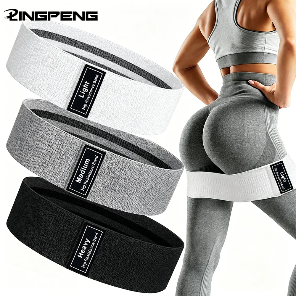 Crochet Gradient Color Resistance Band Deep Squat Buttocks Shaping Men and Women Single Training Ring Fitness Elastic Band