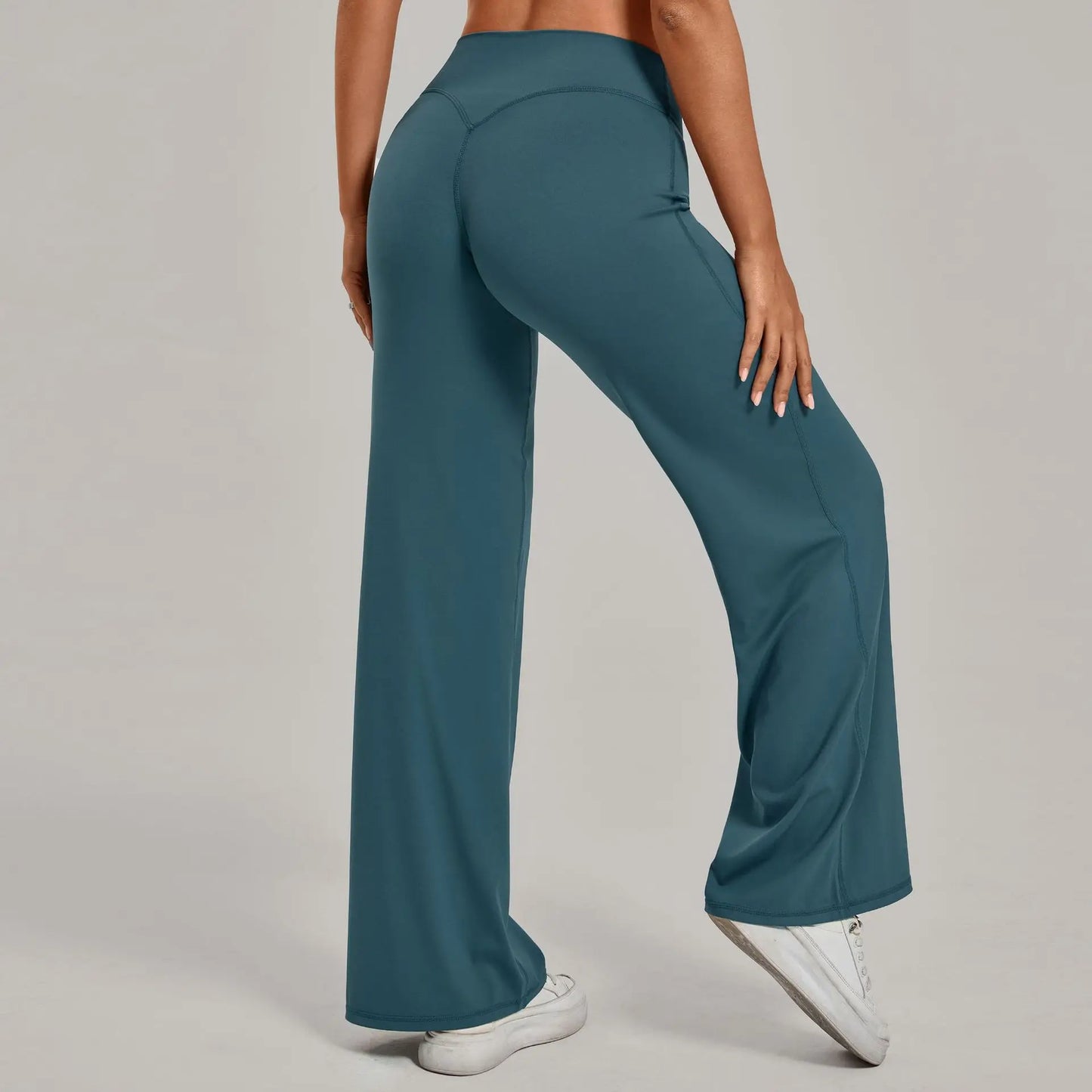 Women's Pilates Yoga Pants Sports Fitness Flared Peach Hip-lifting Leggings Outdoor Workout Training Running Casual Trousers