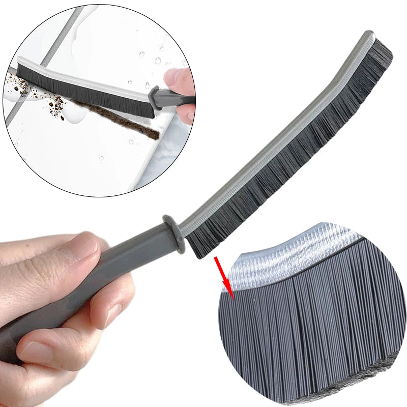 2Pcs Durable Grout Cleaner Brush Household Tile Joints Scrubber Stiff Bristles Small Tile Grout Gap Cleaning Brush for Floor Car