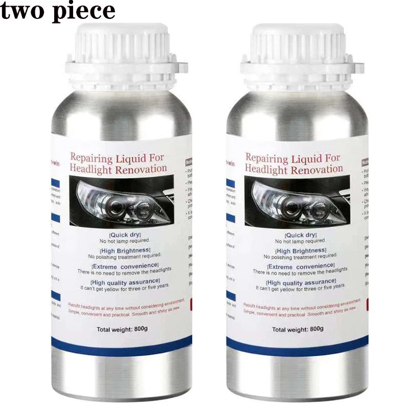 Car Headlight Liquid Polymer Polisher 800ML Car Headlights Polishing Renovation Repair Tool Light Restoration Besteam Auto Part