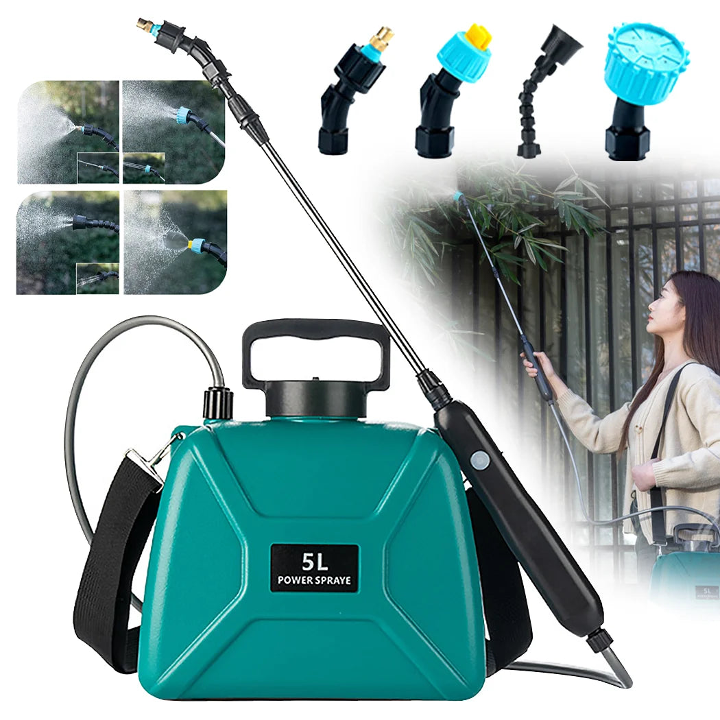 PORIYA 5L Electric Rechargeable Battery Weed Sprayer Portable Farm Garden Pump Spray AU