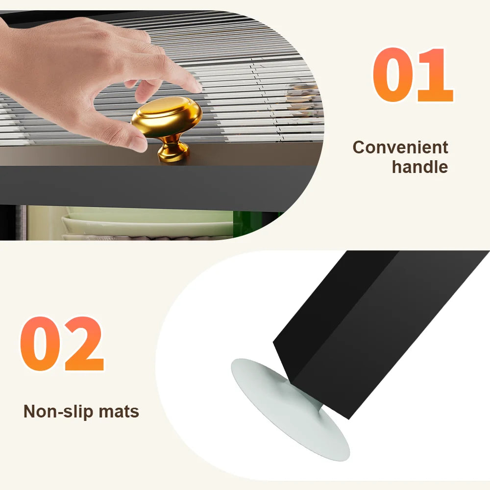 85CM Over Sink Dish Drying Rack Drainer Steel Cup Cutlery Organizer 3 Tier with Dust Cover
