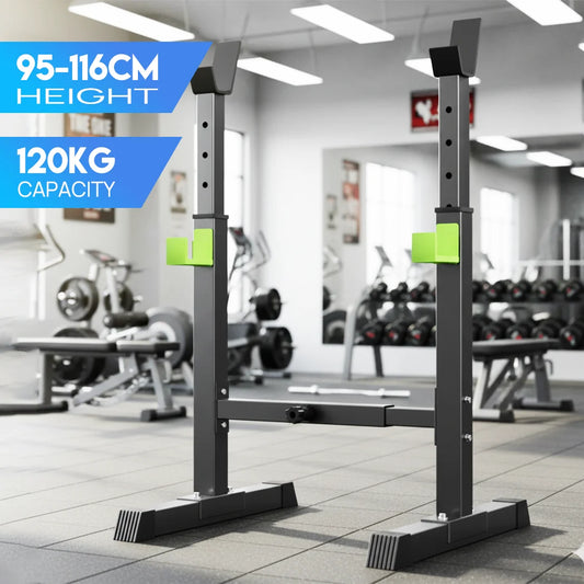 PORIYA Adjustable Detachable Squat Rack Heavy Duty Home Gym Equipment w/ Barbell Hooks
