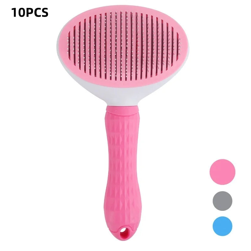 Pet Dog Brush Cat Comb Self Cleaning Pet Hair Remover Brush For Dogs Cats Grooming Tools Pets Dematting Comb Dogs Accessories