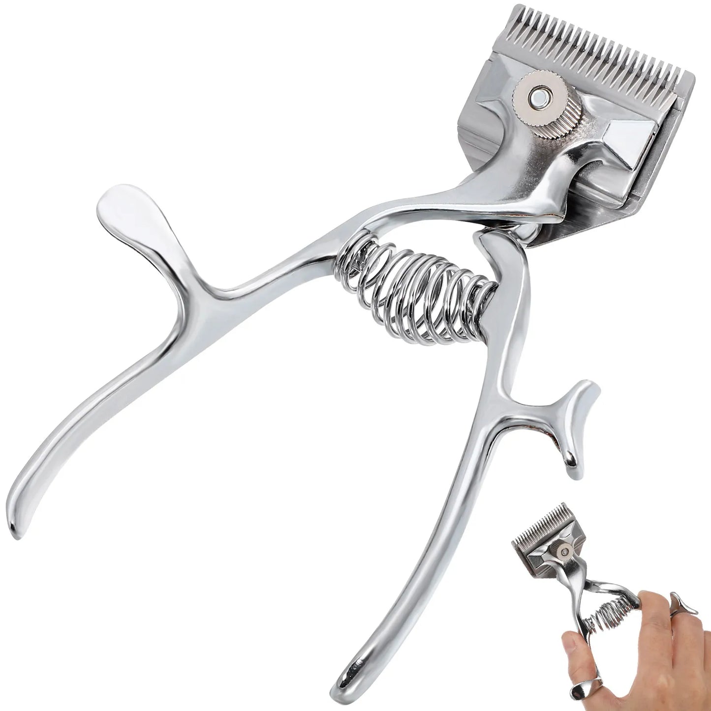 Vintage Manual Hair Clipper Stainless Steel Non Electric Hairdressing Cutter Strong Shearing Low Noise Hair Trimmer for Home