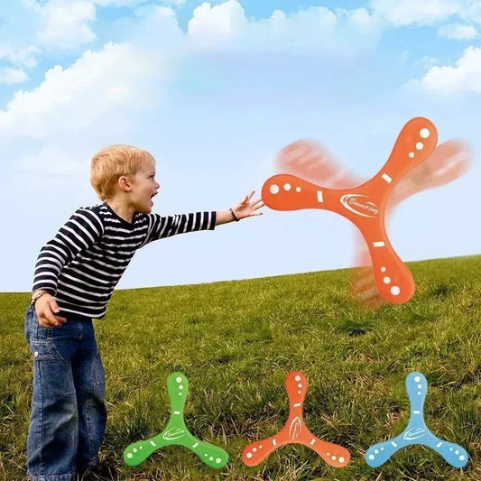 Children Soft Boomerang Toy Three-leaf Cross Outdoor Flying Disc Games Adult-kids Interactive Sports Toys for Decompression Gift