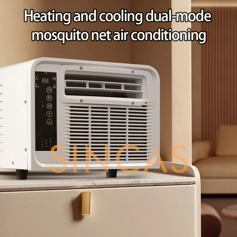 Portable Air Conditioner Heating and Cooling Doal Mode Compatible Energy Saving Mobile Air-Con with Remote Control for Outdoors