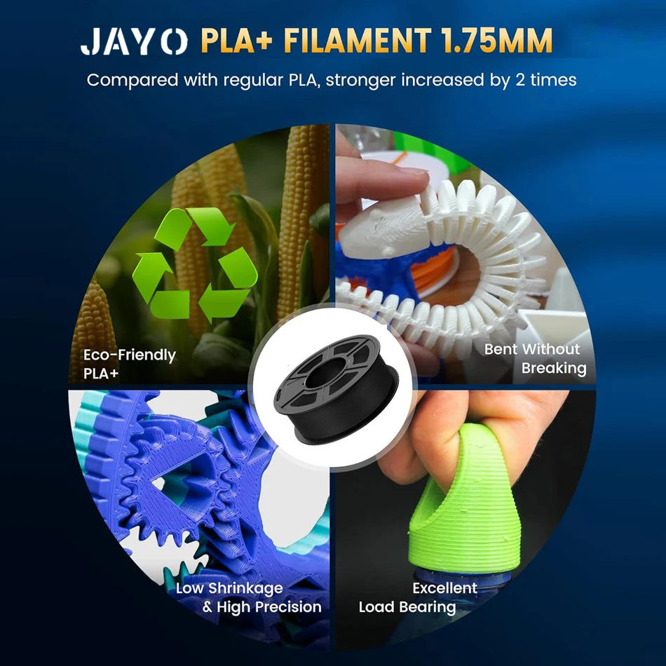 JAYO 3D Filamen 1.75mm PLA/ PETG / High Speed Matte PETG/ PLA+ 3D Printer Filament for FDM 3D Printers 3Rolls/set