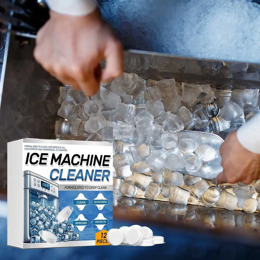 Nickel Safe Scale Remover Easy-to-Use Ice Cube Cleaner Ice Maker Cleaner Tablets for Home Use Home Appliance Care