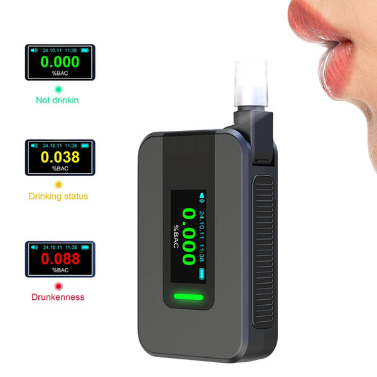 Electrochemical Alcohol Tester Non-Touching Blowing Breathalyzers Non-Contacting Electronic Breathalyzer for Professional Use