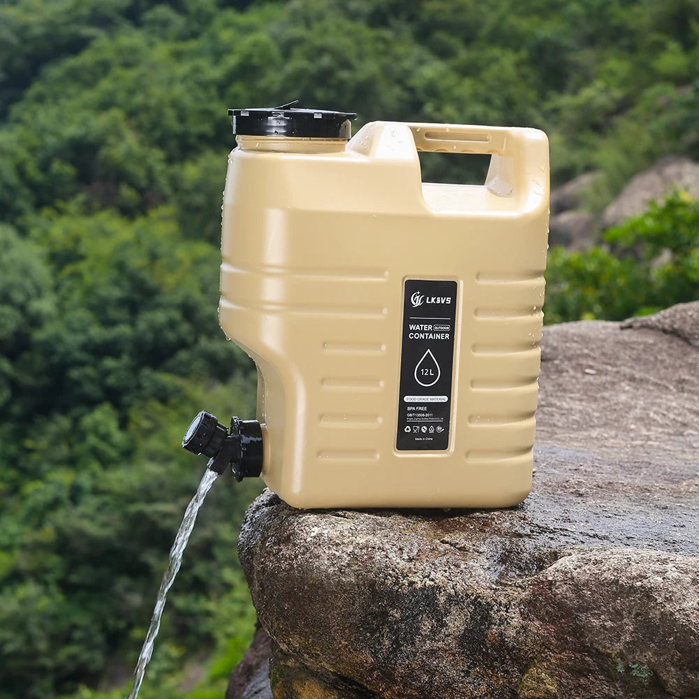 Camping Water Bucket Cover with Spigot Water Storage Container Lid Leak-Proof Water Tank Lid for Outdoor Picnic