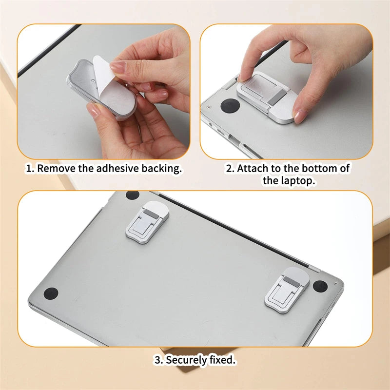 2 Pcs Portable Keyboard Riser With Dual Tilt Angle Adjustment, Foldable Laptop Stand Mini Computer Stand Feet for Most Keyboards