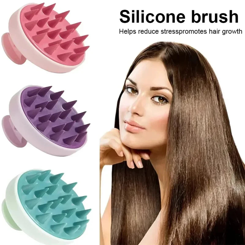 Soft Silicone Scalp Massage Brush Anti-slip Hair Washing Comb Shower Body Massage Tool
