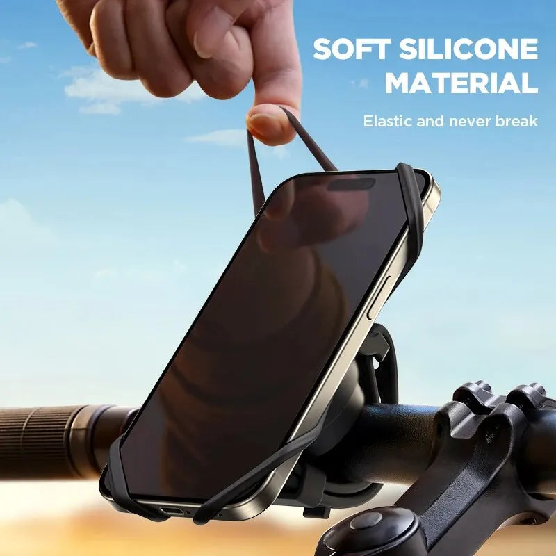 Joyroom Bike Phone Holder Bicycle Motorcycle Phone Mount Holder 7.2'' Big Phone Friendly Ultra-Stable Phone Mount for Bike