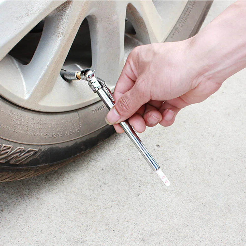 1-5pcs Stainless Steel Pen Shaped Car Vehicle Tire Pressure Gauge Test Meter Gauge Portable Car Tire Pressure Gauge Barometer