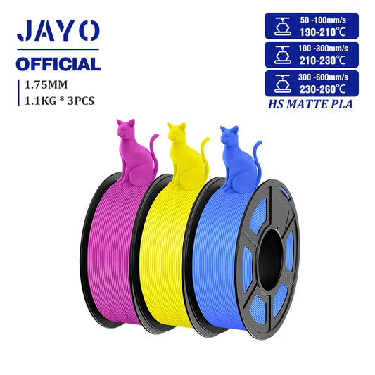 JAYO PLA Classic 1.75mm 3D Filament High Speed Matte PLA Filament For FDM 3D Printers 600mm/s High Speed Printing Materials