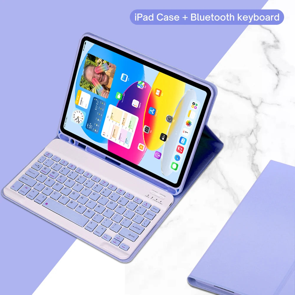 Keyboard Case for iPad 11th Gen (A16) 11 lnch 2025,Detachable Keyboard for iPad 10th Gen 10.9 lnch 2022 with Pencil Holder