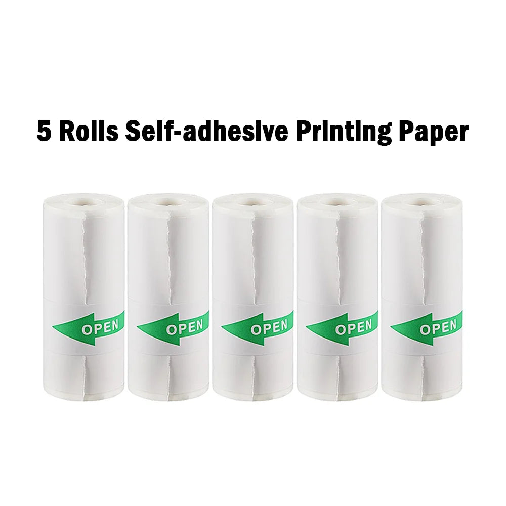 Mini Printer Thermal Paper Label Sticker Colorful Adhesive Self-adhesive Paper For Wireless Bluetooth Photo Inkless Printer 57mm
