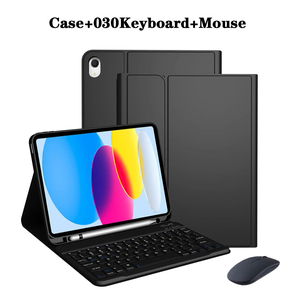 Keyboard Case for iPad (A16) 11th/10th Generation,Detachable Wireless Keyboard,Stand Folio Keyboard Cover with Pencil Holder