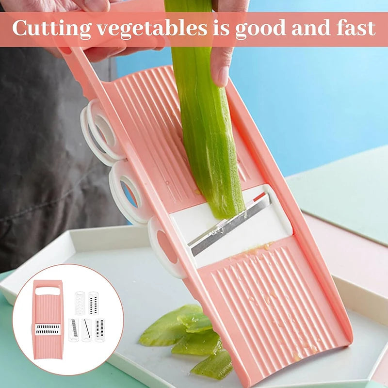 5in1 Vegetable Fruit Slicer Multifunctional Manual Vegetable Chopper Food Grater Cutter Potato Onion Veggie Dicer Kitchen Gadget