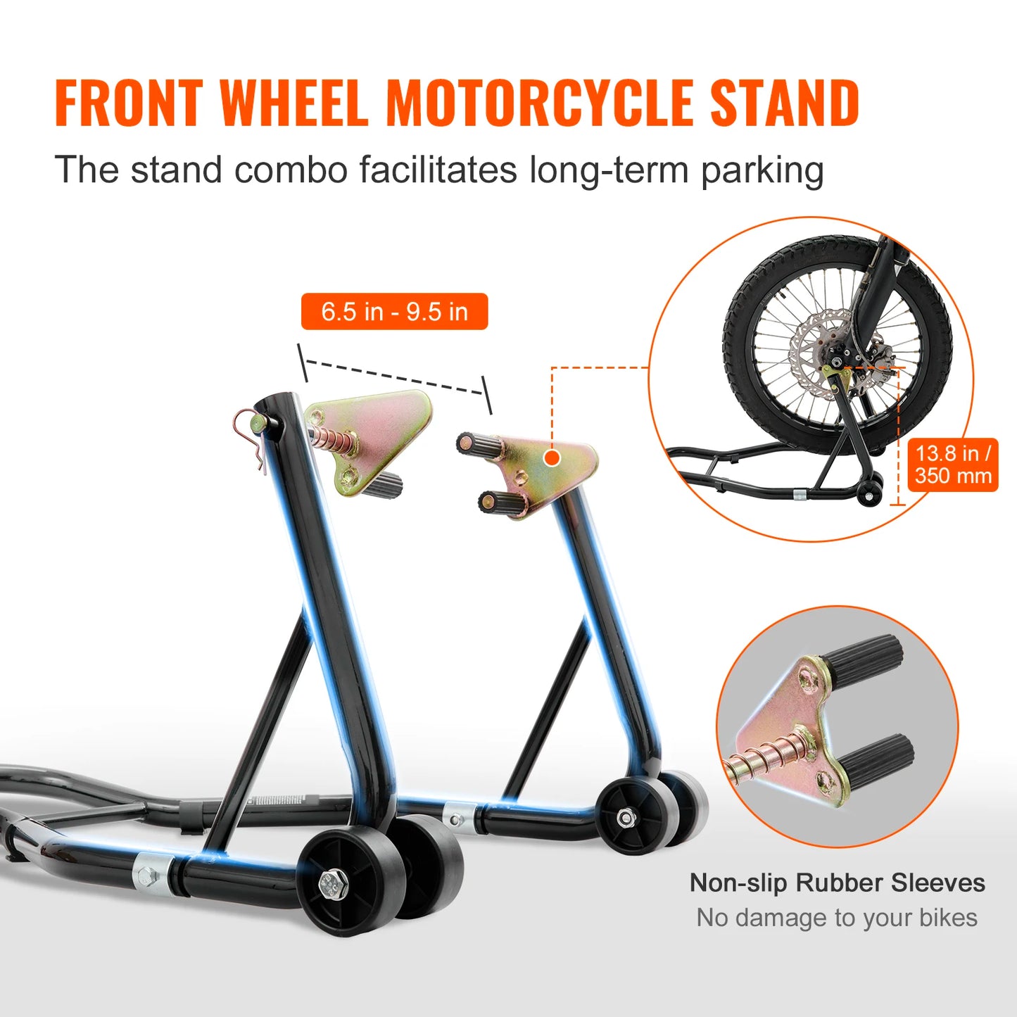 SucceBuy Motorcycle Stand Lift 850lbs Front Rear Combo Stand Lift Stand Front and Wheel Fork Stand Heavy Duty Rear Wheel Stand