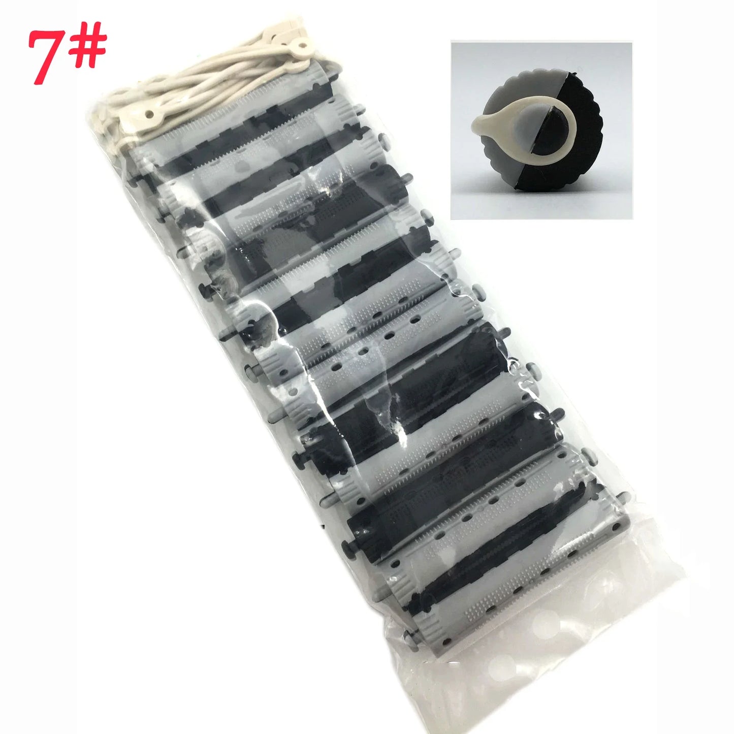 New 12 pcs Salon Rubber Band Hair Rollers Set Cold Perm Rods Curler Bars Hair Clip Curling Fluffy Wavy Hair Maker Styling DIY