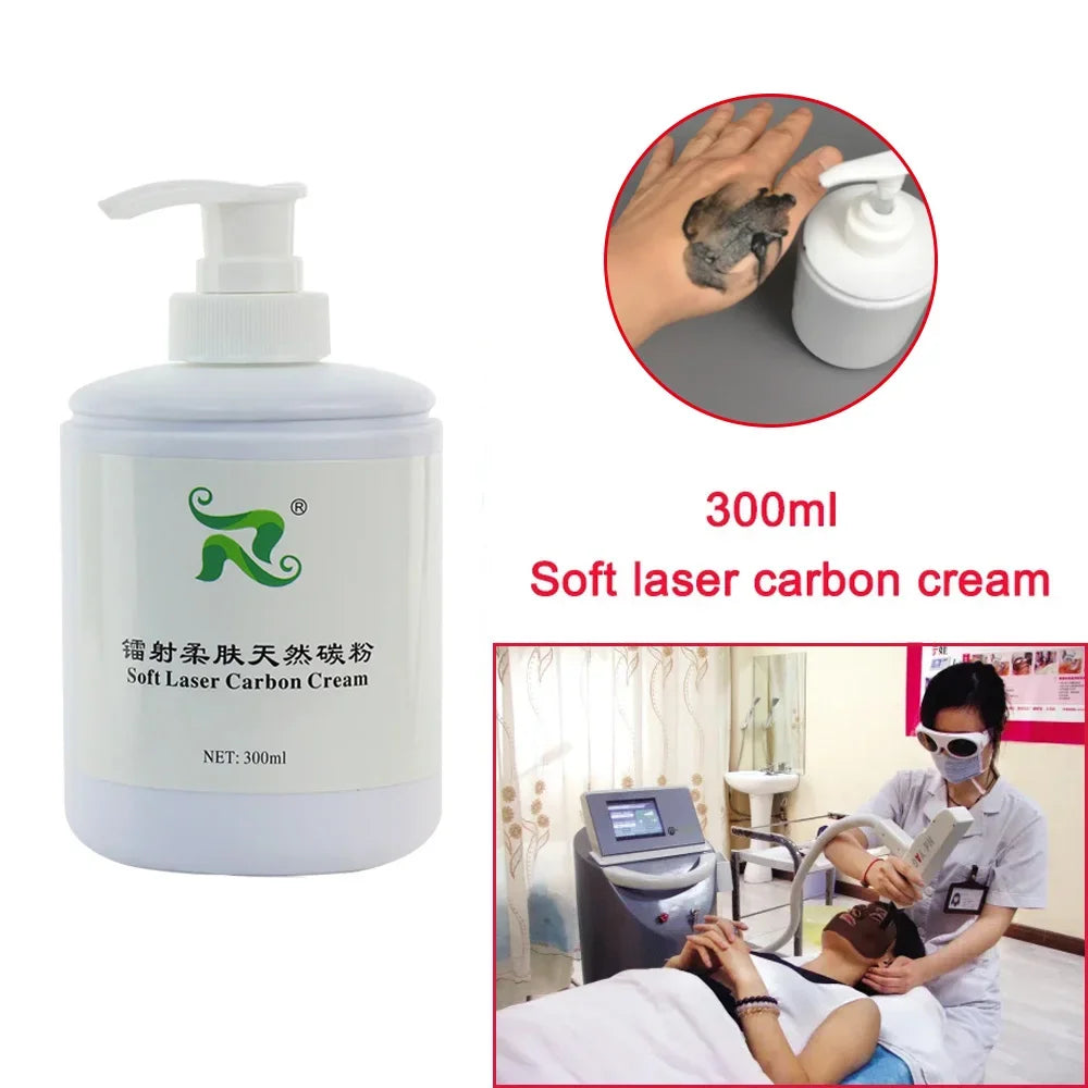 300ml Soft Skin Care Laser Machine Carbon Cream Gel For Nd:YAG Laser Facial Clean, Skin Rejuvenation Effectively Tighten Skin