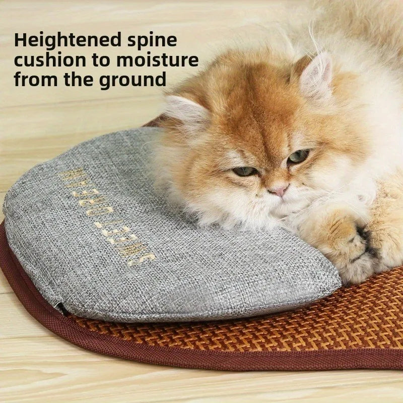 1pcs Pet Cooling Mat Summer Ice Silk Pillow for Cats Dogs Breathable Non-Stick Hair Sleeping Pad