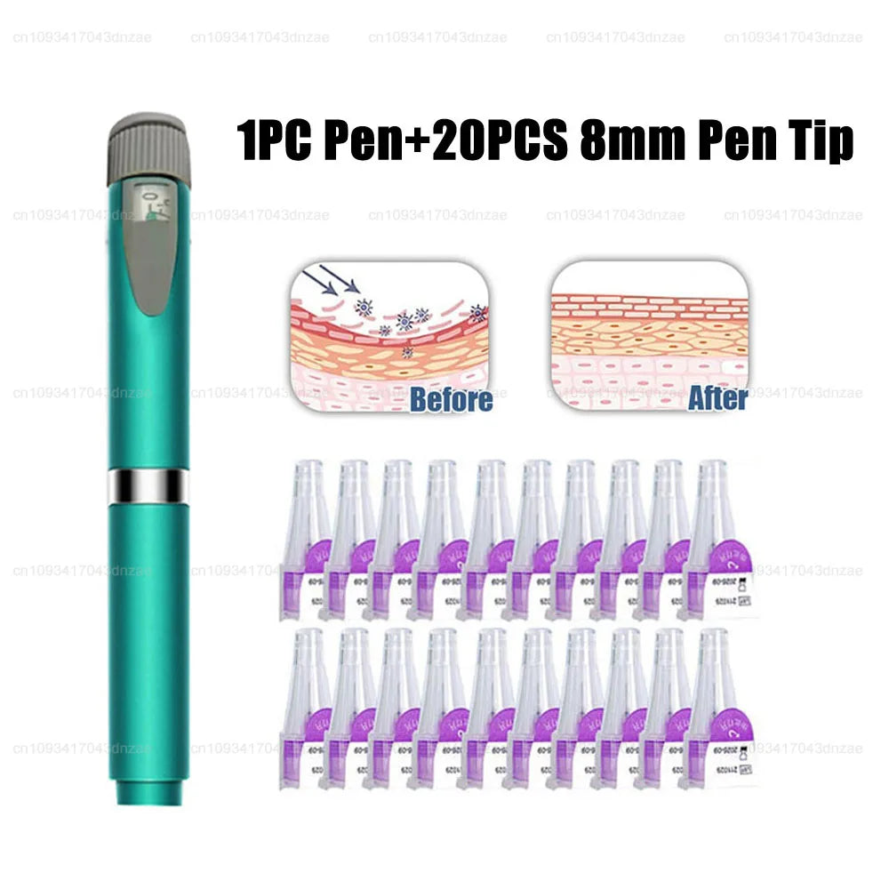 Multi-use Precise Dosing Reusable  Injection Pen 3ml Empty Cassette Bottle Cartridges 4-8mm Pen Tip Sterile Individual Packaging