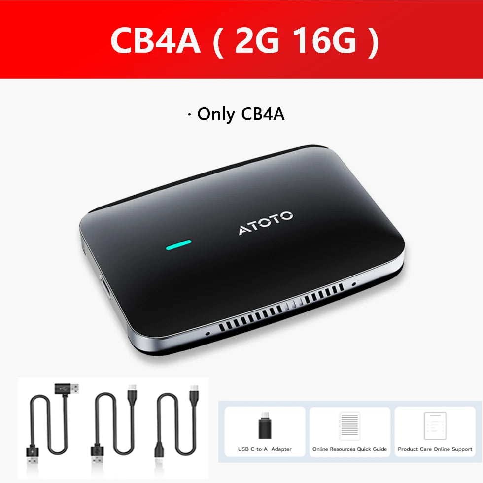 ATOTO Car Smart AI Box Android System 4GB 32GB for Apple Carplay Android Auto Dual WiFi Bluetooth Car Play Adapter CarWave CB4
