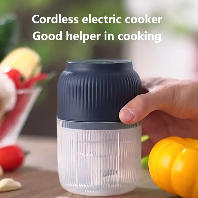 Mini Electric Garlic Masher Crusher Wireless USB Rechargeable Vegetable Chopper Garlic Crusher Food Chopper Kitchen Gadgets New