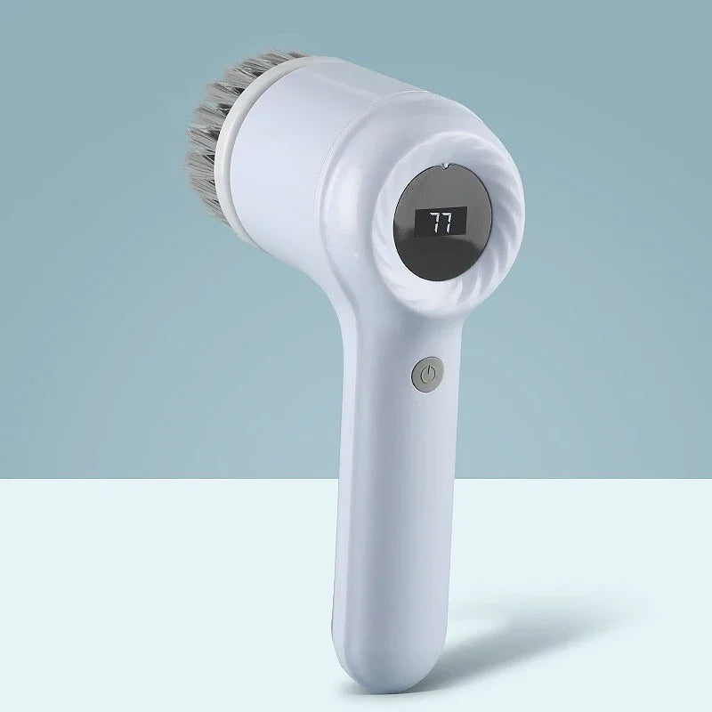 2025 Cordless Electric Spin Scrubber with 5 Brushes,IPX7 Waterproof Rechargeable Bathroom Cleaner for Tile/Shower/Grout Cleaning